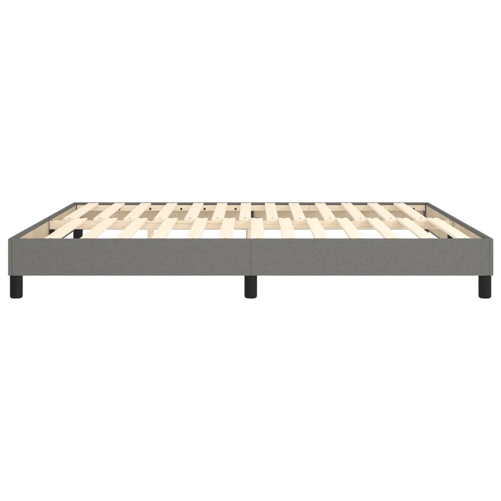 Struttura Letto a Rete a Molle-Giroletto Grigio Scuro 160x200 cm Tessuto 383449