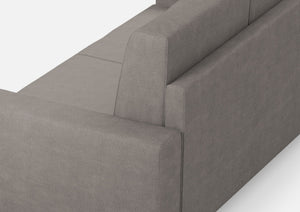 Divano Angolare 6 Posti 286x226x85 cm Sakar in Tessuto Grigio