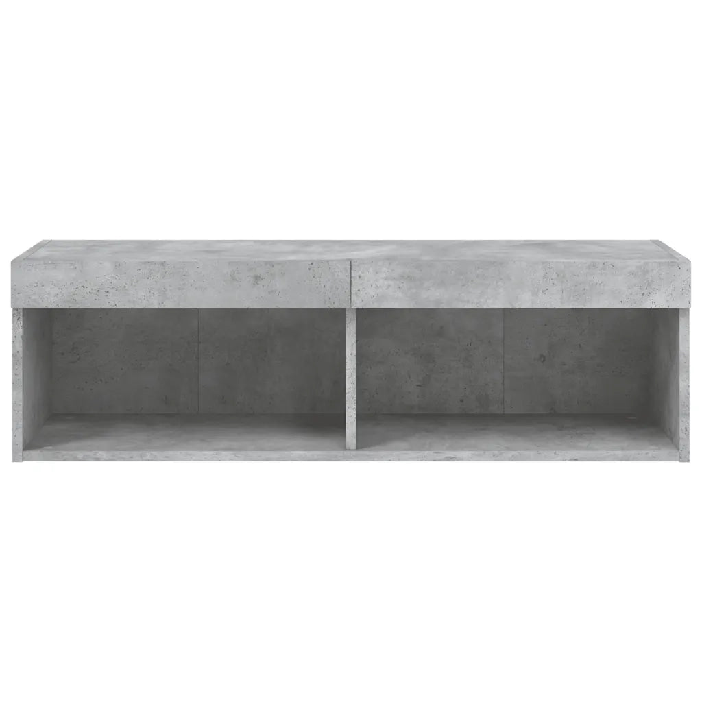 Mobile Porta TV con Luci LED Grigio Cemento 100x30x30 cm 837161