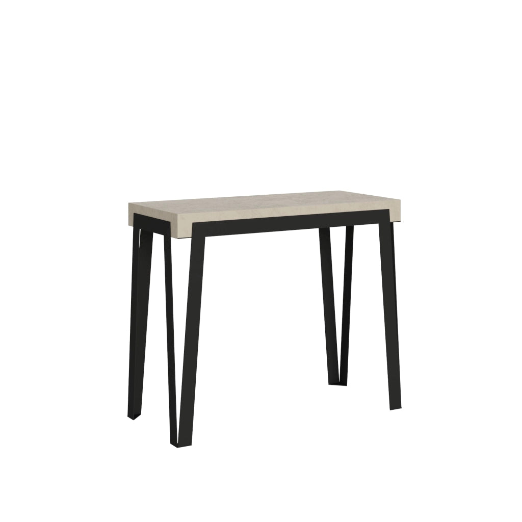 Consolle Allungabile 90-300x40x77 cm Rio Premium Cashmere Telaio Antracite