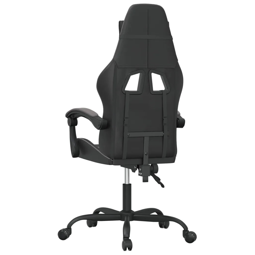 Sedia da Gaming Girevole Nera e Grigia in Similpelle cod mxl 70111