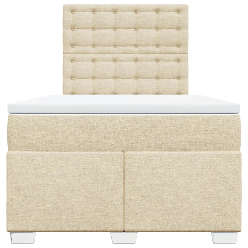 Giroletto a Molle con Materasso Crema 120x190 cm in Tessuto 3290446
