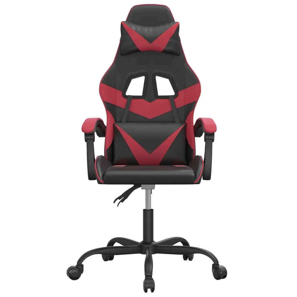 Sedia Gaming Nero e Rosso Vino in Similpelle cod mxl 67295