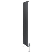 Radiatore Verticale  1800 x 420 mm con Valvole TRV Grigio Antracite