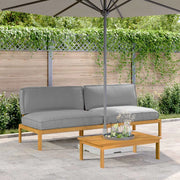 Set di divani con cuscino 2 pcs Grigio Legno di Acacia Massello 3418217