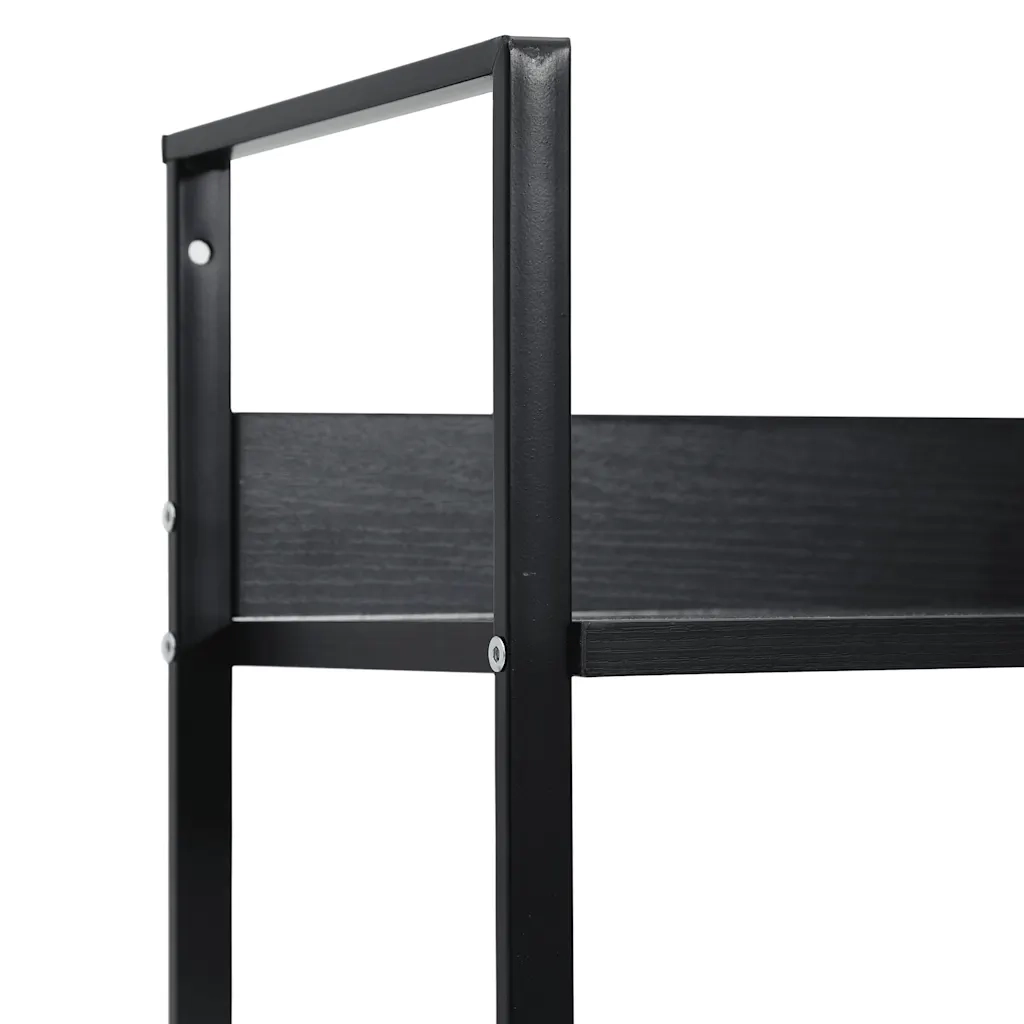 Scaffale Libri 4 Ripiani Nero 60x27,6x124,5cm Legno Multistrato 288222