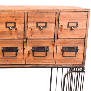 Tavolo con Cassetti e Base in Metallo Larghezza 106 cm