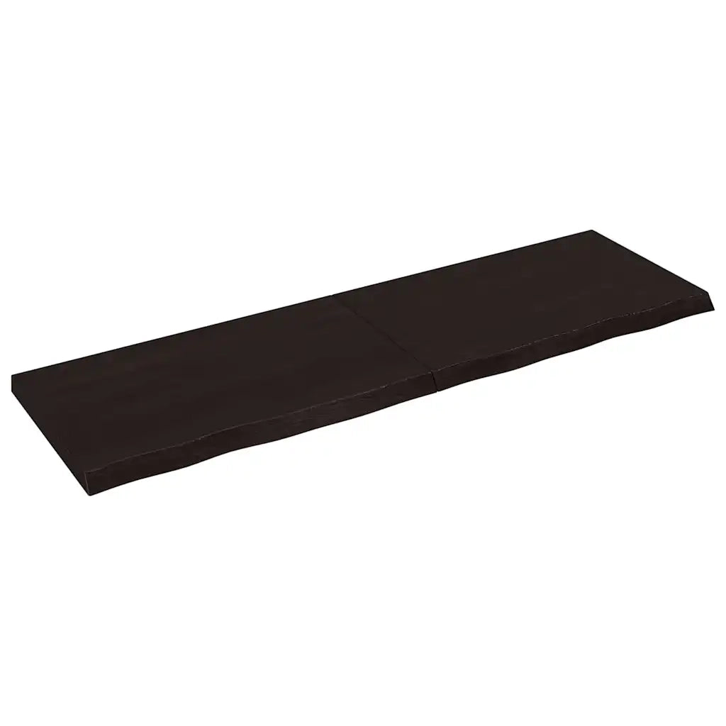 Piano Bagno Marrone Scuro 200x60x(2-6)cm Legno Trattato 3156272