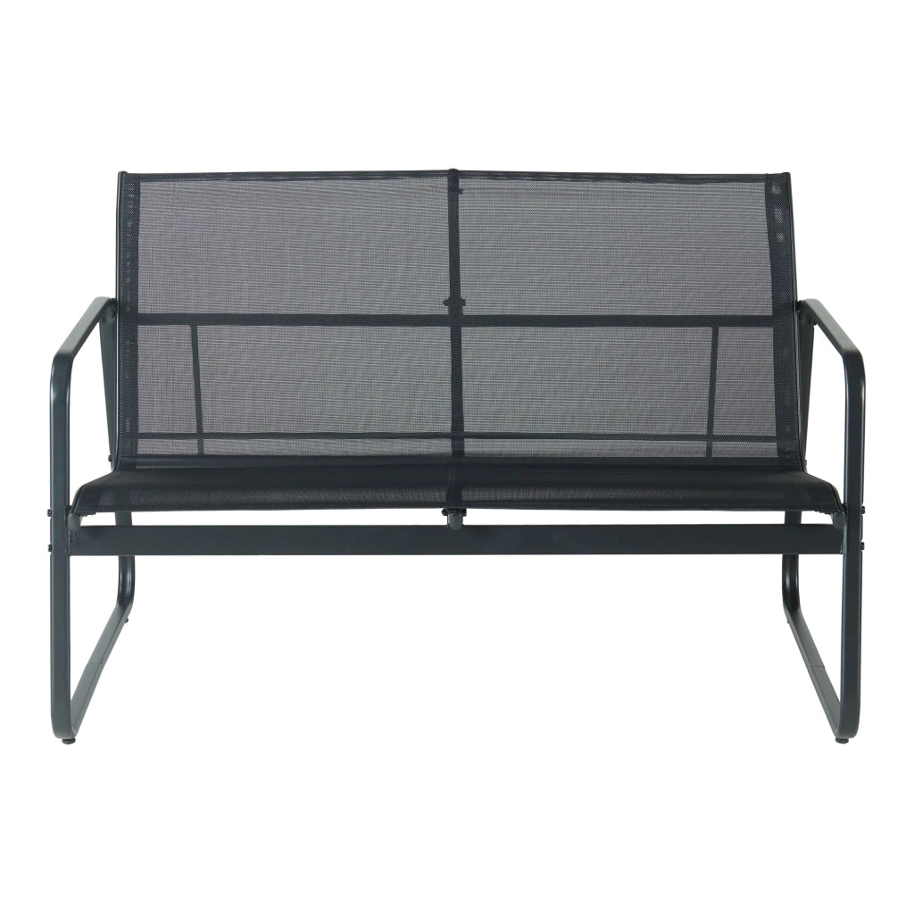 Set di mobili da giardino in acciaio nero da 4 pezzi 03_0009421