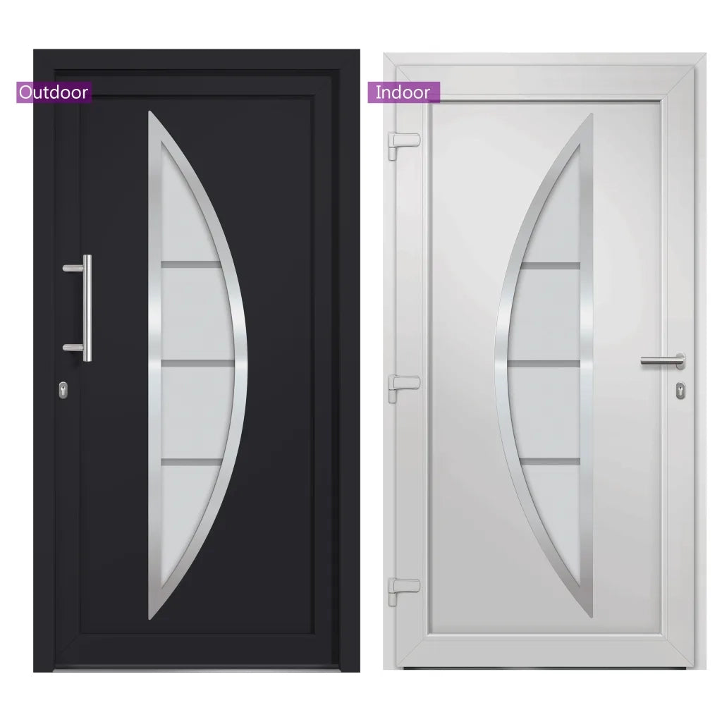 Porta di Ingresso Antracite 98x190 cm 279212