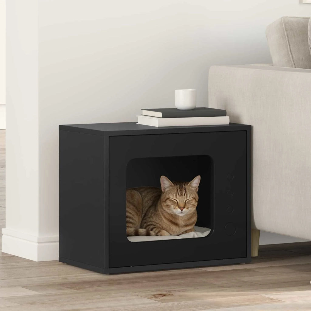 Casa per Gatti Nero 51 x 30 x 42,5 cm Legno multistrato
