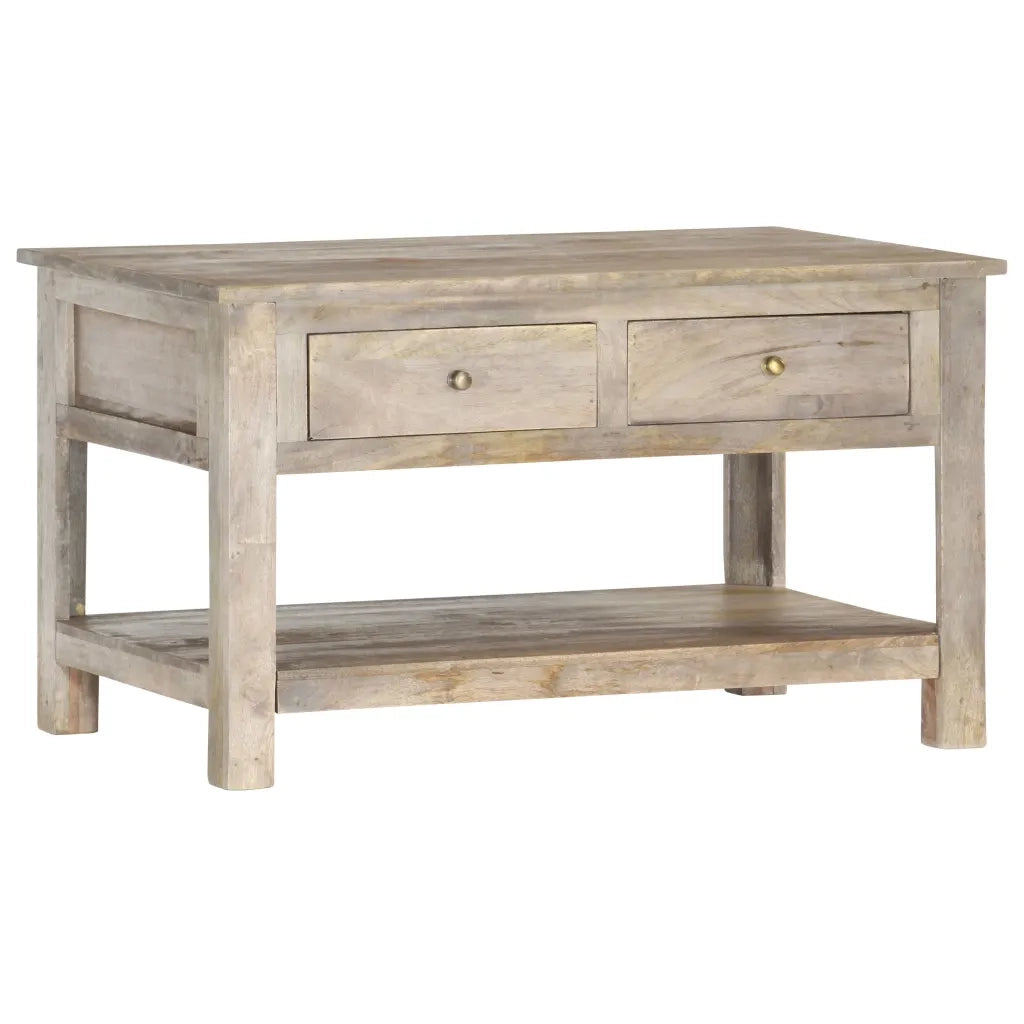 Tavolino da CaffÃ¨ 82x52x47 cm in Legno Massello di Mango  cod mxl 77056
