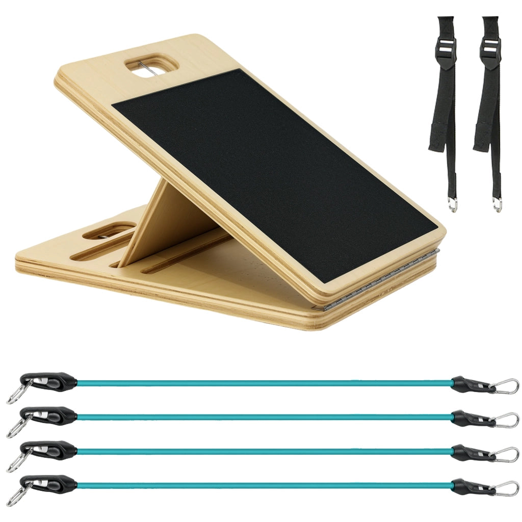 Set Pilates con barra e bande elastiche ¨C zephmum ¨C blu, tavola inclinabile regolabile