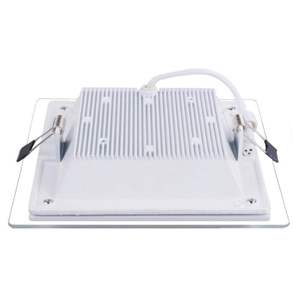 Trade Shop - Pannello Led Slim Quadrato Incasso 24w Cornice Vetro Cct 3000k 4000k 6500k P205e-q3c -