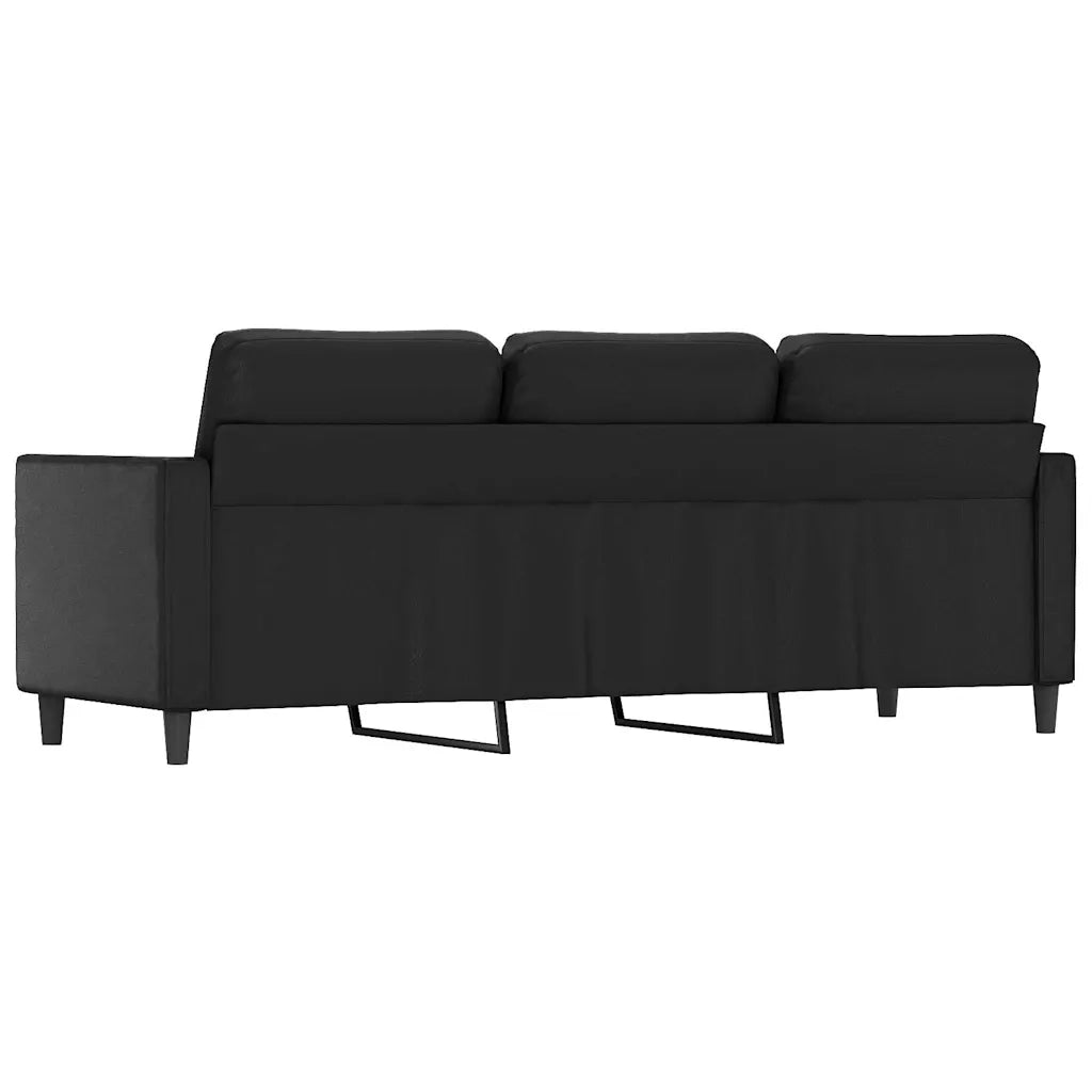 Divano | Divano da soggiorno | Sofa a 3 Posti Nero 180 cm in Similpelle