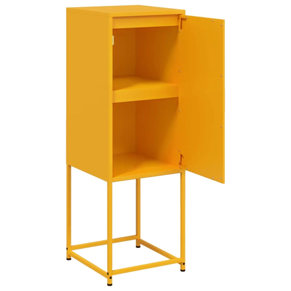 Credenza | Madia | Buffet da pranzo | Armadio da pranzo Giallo Senape 36x39x107 cm in Acciaio