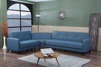 Apo, Divano Letto con Penisola Contenitore, 234x302 cm Nero