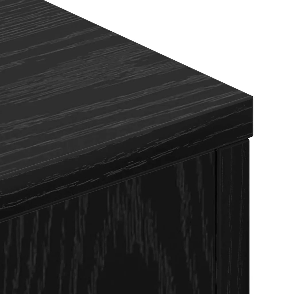 Testiera-Testata-Testiera Decorativa Rovere Nero 160 x 17 x 104,5 cm Legno multistrato