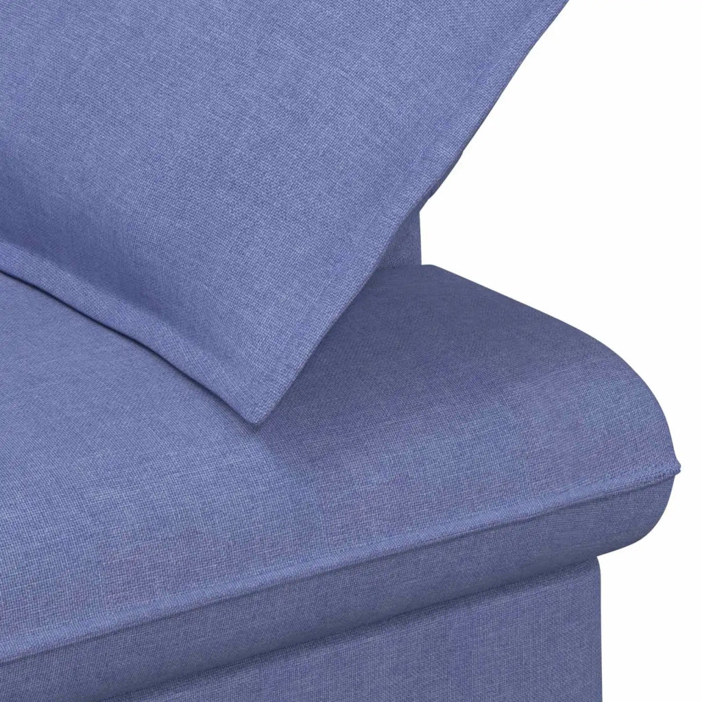 Loveseat con bottoni imbottiti Blu jeans 111 x 68 x 80 cm 42041808