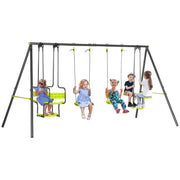 Set Giardino Portico con Altalena ¨C zephmum ¨C Grigio 3.55x1.84x1.86 m