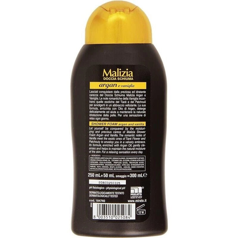 MALIZIA DOCCIA SCHIUMA VELLUTANTE ARGAN E VANIGLIA 300 ML