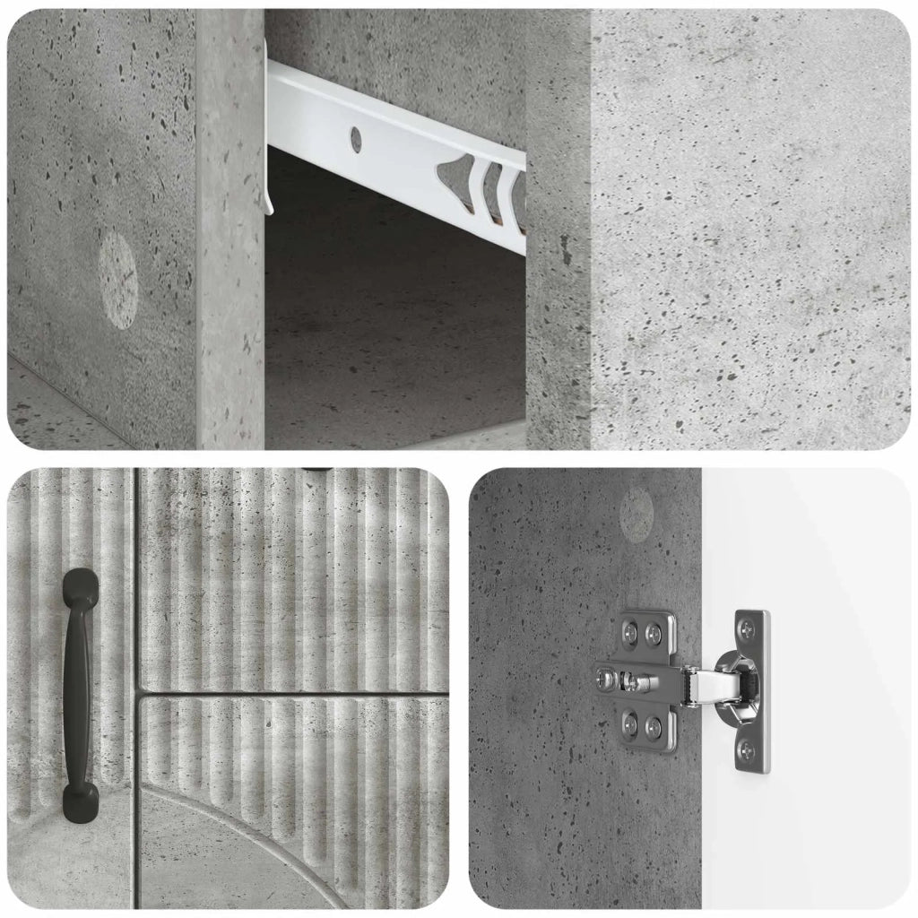 Credenza Grigio Cemento 89 x 34,5 x 57 cm Legno ingegnerizzato