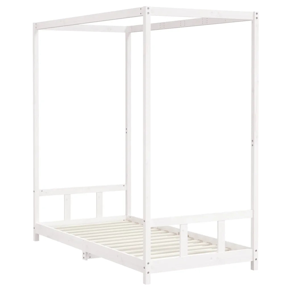 Giroletto per Bambini | Letto Infantile | Lettino Bianco 90x190cm in Legno Massello di Pino