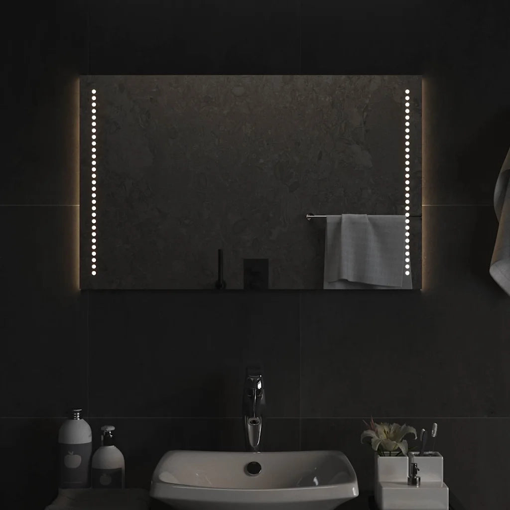Specchio da Bagno | Specchio decorativo con Luci LED 80x50 cm