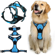Harnas per cani anti-trek anti-escursione - regolabile - respirante - per cani di taglia media - M - blu