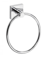 Porta asciugamani ad anello BETA in ottone cromato 16cm x 19cm x 5,5cm