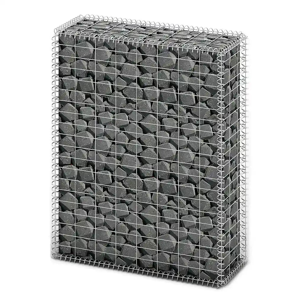 Cesto Gabbione con Coperchio in Filo Zincato 100 x 80 x 30 cm  cod mxl 15847