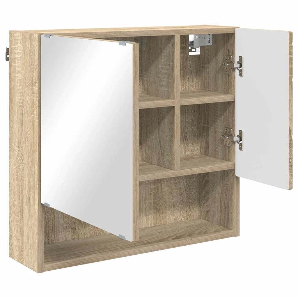 Mobiletto per specchio con porta Rovere Sonoma 59 x 17 x 55 cm 883366