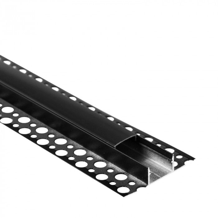 Profilo LED GNS01 superficie nero con diffusore nero 1m