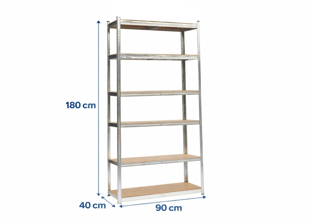 Scaffale In Acciaio Multiuso Con Ripiani Regolabili Alta Portata Storage - 6 Ripiani - Storage