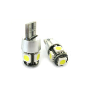 Lampada Led Canbus T10 W5W Luci di Posizione 12V 5 Smd Bianco No Errore New Con Resistenza