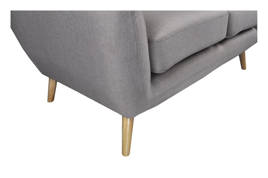 Divano 2 posti in tessuto tortora dallo stile scandinavo - Emily - DI-EM032P
