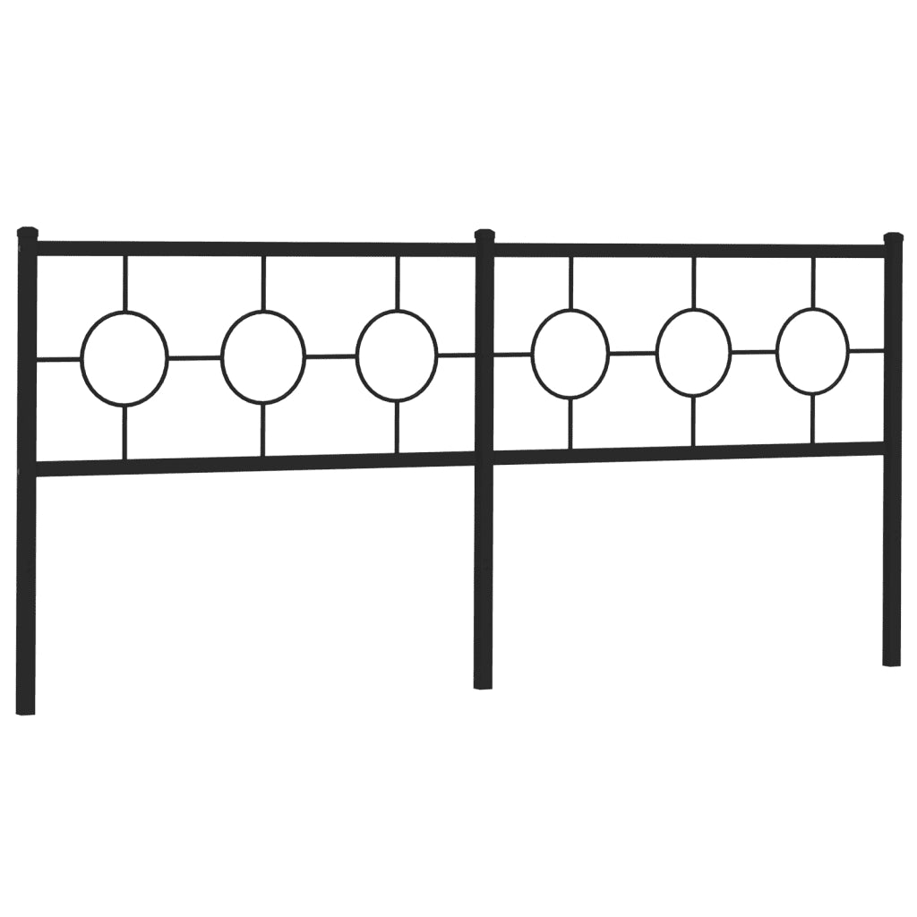 Testiera in Metallo-Testiera in Ferro-Testata Nero 200 cm 677348
