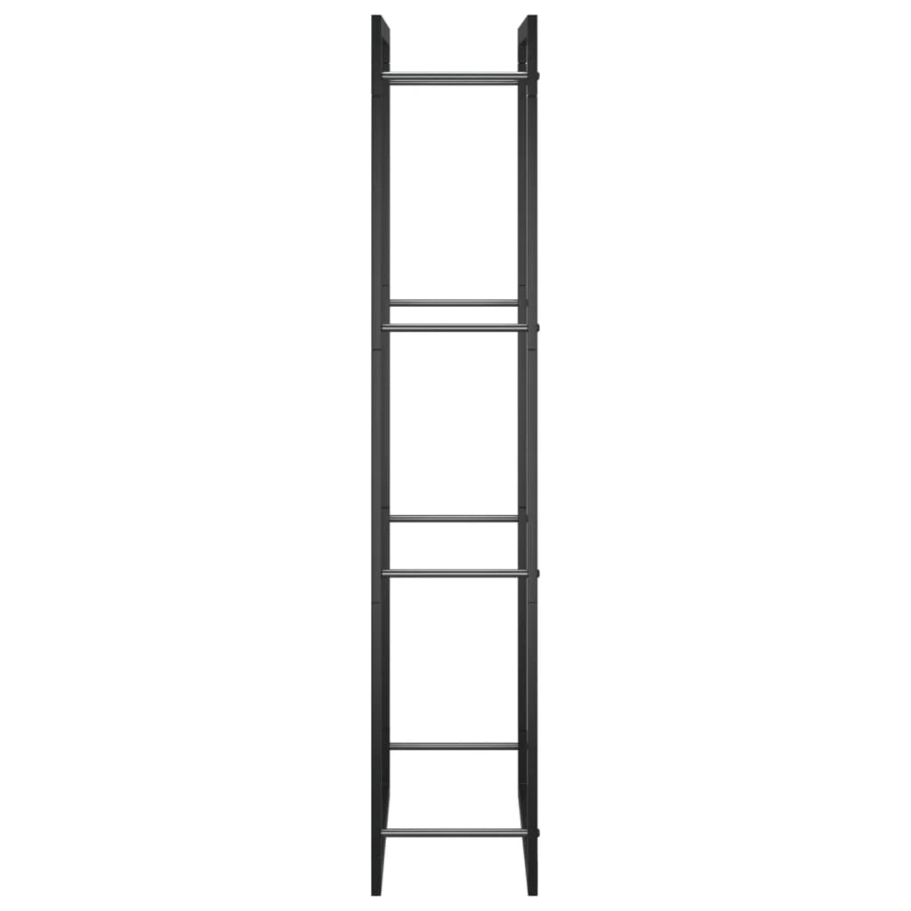 Portalegna finitura opaca 50 x 28 x 132 cm acciaio nero 02_0043748