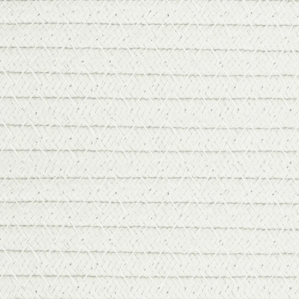Cestino Portaoggetti Bianco Ø40x35 cm in Cotone 358497