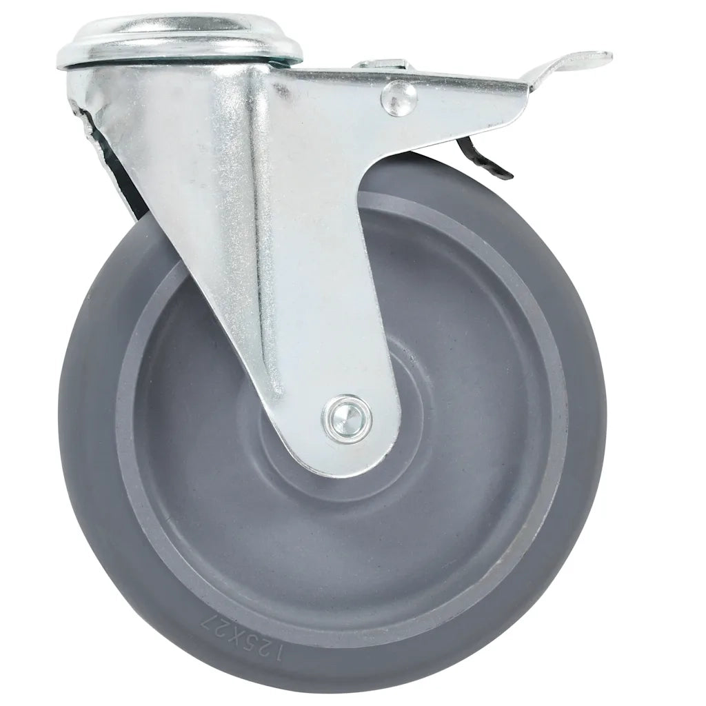 vidaXL Ruote Girevoli con Foro per Bullone 8 pz 125 mm