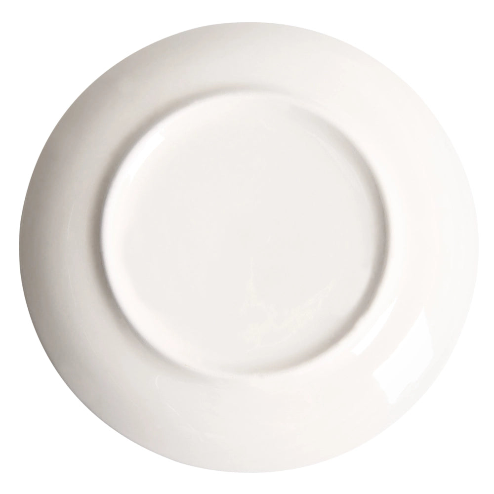 Set da 24 pezzi di stoviglie in porcellana con bordi decorativi finitura smalto trasparente bianco e oro per cucina e sala da pranzo