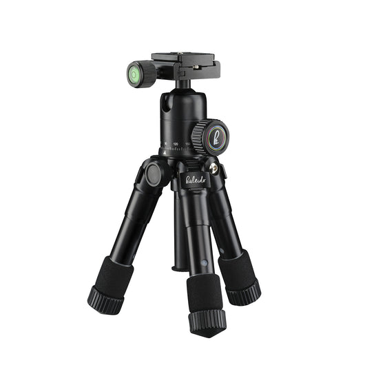 Mantona kaleido mini treppiede fotografico/da tavolo e da viaggio (inclusa testa a sfera con piastra a sgancio rapido e borsa per il trasporto) notte nero, 21182