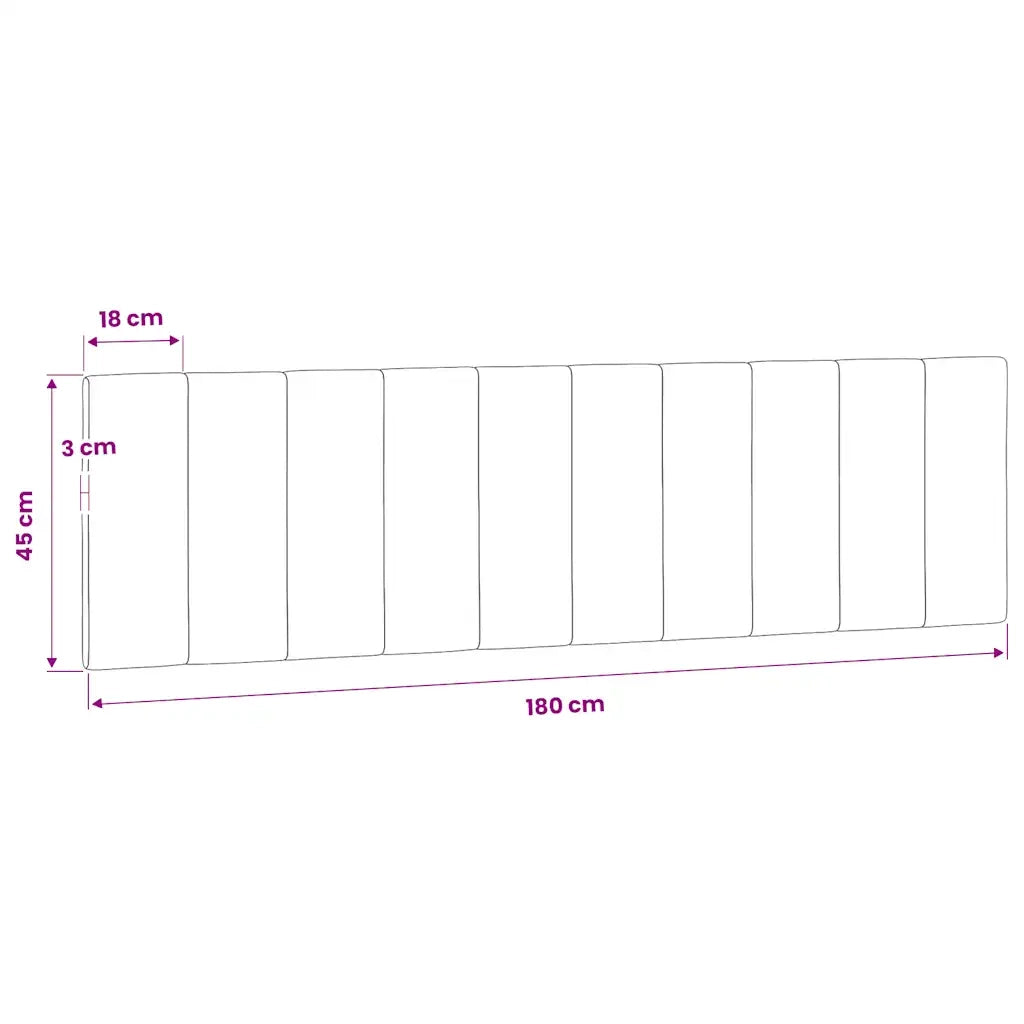 Cuscino Testiera Hanko Blu 180 cm in Velluto CFW7592920