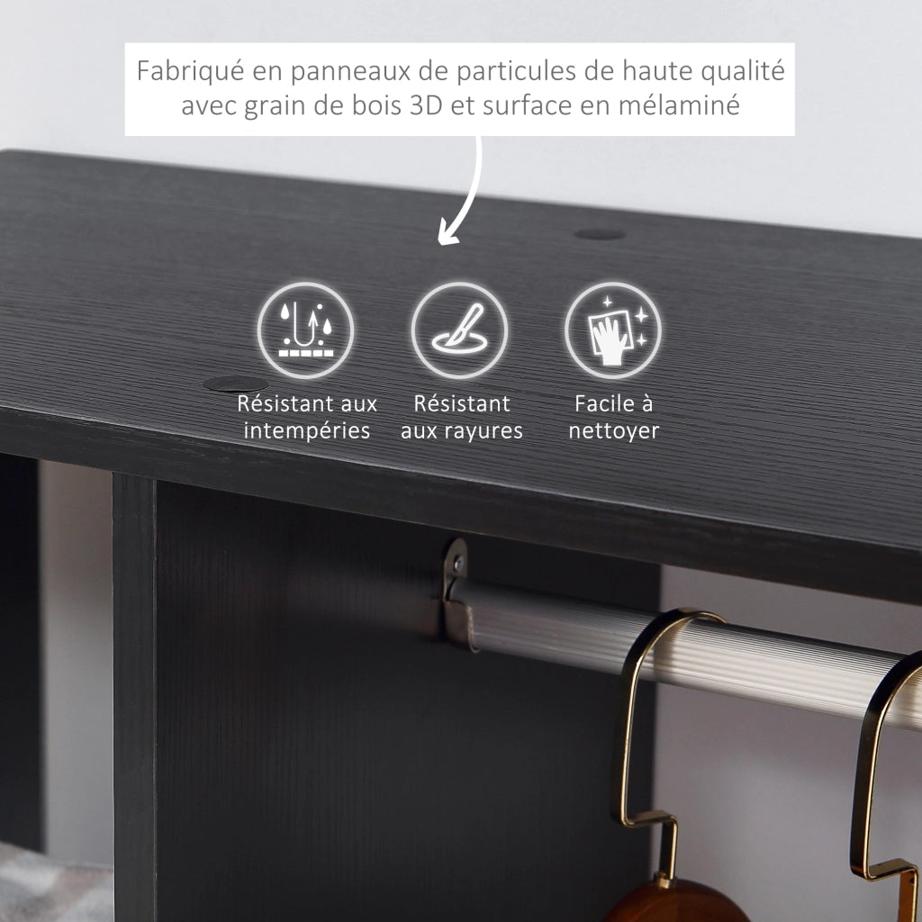Armadio Guardaroba ¨C zephmum ¨C Nero 88x132x19