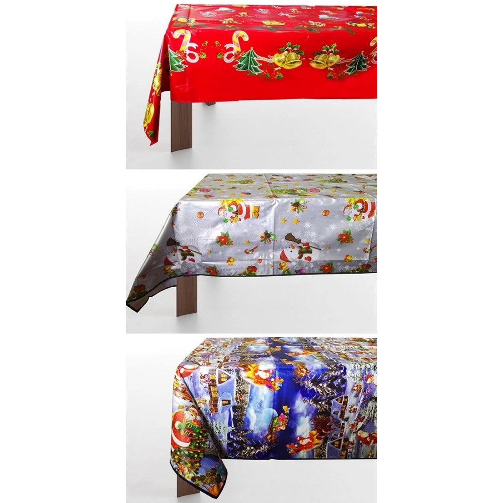 Trade Shop - Tovaglia Plastificata Rettangolare Natalizia 120 X 230 Cm Anche Come Copritavolo -