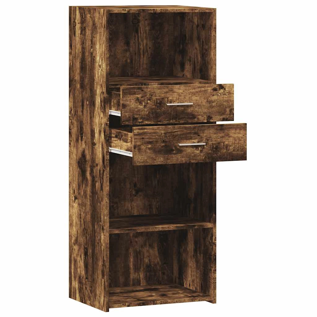 Buffet credenza cassettiera mobiletto mobile contenitore organizer cucina soggiorno salotto alto 50 x 42,5 x 124 cm legno ingegnerizzato marrone 02_0033366