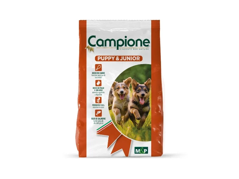 Crocchette Mignini-Petrini Puppy e Junior pollo e riso FOS sacchi 400g-3kg-12kg - 12 Kg