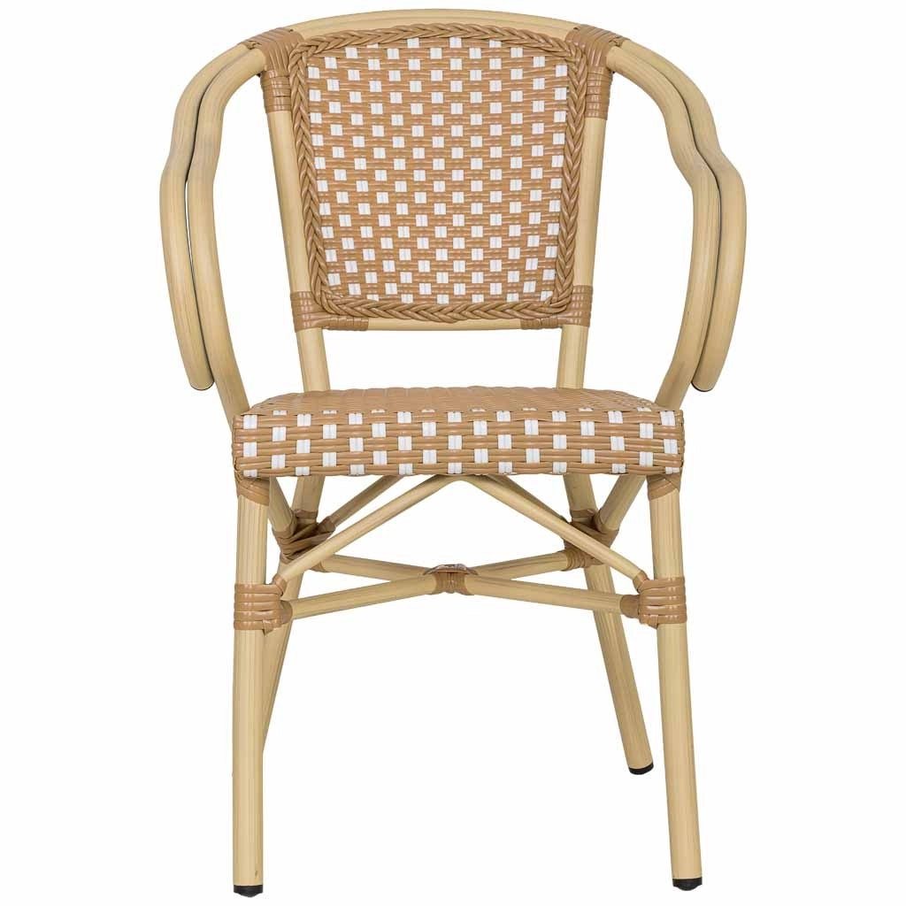 Fauteuil in rotin sintetico crème 57x57x84 cm (hauteur)