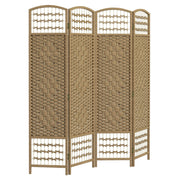 Biombo Pieghevole 4 Pannelli ¨C Zephmum ¨C Naturale 160x170cm