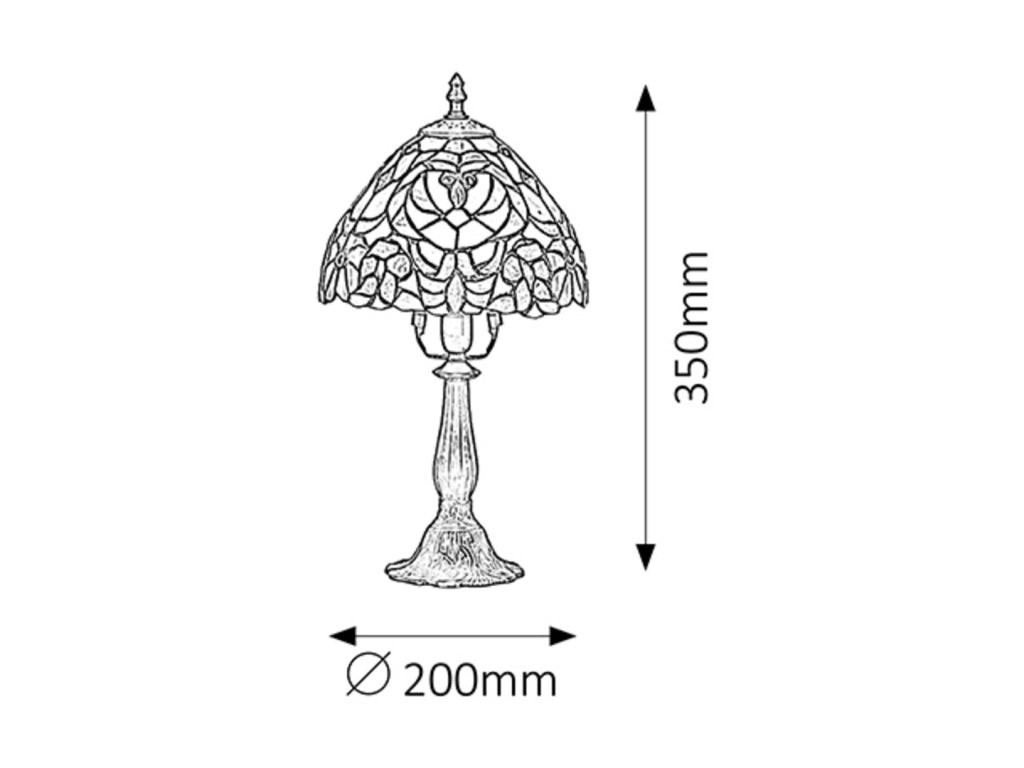 Lampada da tavolo Tiffany bronzo E14 Mirella 8089 Rabalux